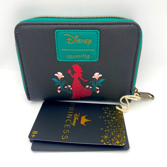 Loungefly Disney Snow White & the Seven Dwarfs Floral Apple Zipper Wallet NWT - Picture 2 of 3